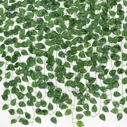 Fake Vines for Room Decor 24 Pack 168ft Artificial Ivy Greenery Garland for Bedroom Wall Decor, Hanging Green Leaves for Party Wedding Christmas Decoration