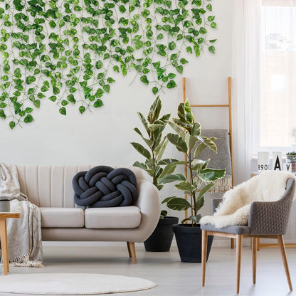 Fake Vines for Room Decor 24 Pack 168ft Artificial Ivy Greenery Garland for Bedroom Wall Decor, Hanging Green Leaves for Party Wedding Christmas Decoration