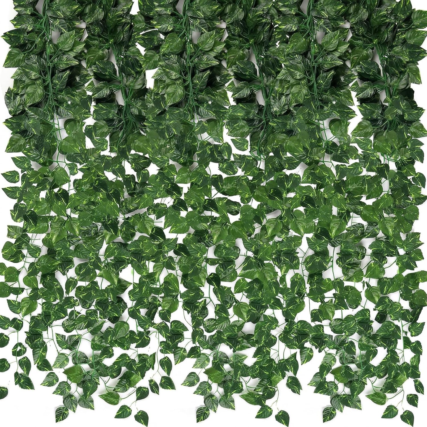 Fake Vines for Room Decor 24 Pack 168ft Artificial Ivy Greenery Garland for Bedroom Wall Decor, Hanging Green Leaves for Party Wedding Christmas Decoration