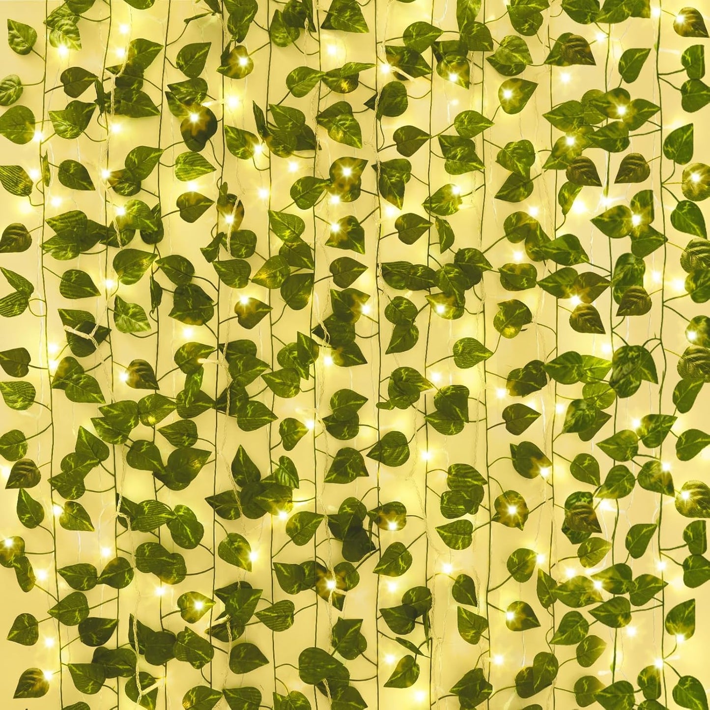 Fake Vines for Room Decor 24 Pack 168ft Artificial Ivy Greenery Garland for Bedroom Wall Decor, Hanging Green Leaves for Party Wedding Christmas Decoration