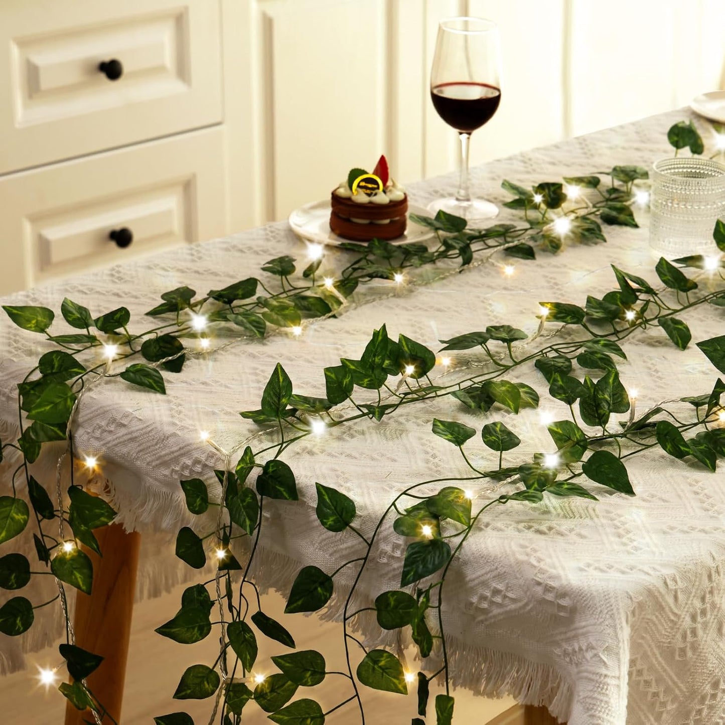 Fake Vines for Room Decor 24 Pack 168ft Artificial Ivy Greenery Garland for Bedroom Wall Decor, Hanging Green Leaves for Party Wedding Christmas Decoration