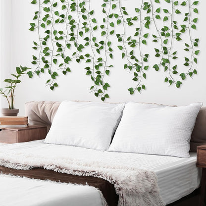 Fake Vines for Room Decor 24 Pack 168ft Artificial Ivy Greenery Garland for Bedroom Wall Decor, Hanging Green Leaves for Party Wedding Christmas Decoration
