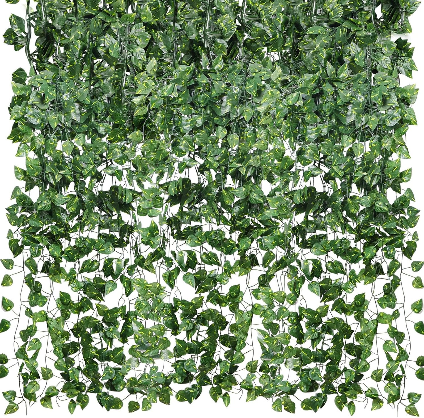 Fake Vines for Room Decor 24 Pack 168ft Artificial Ivy Greenery Garland for Bedroom Wall Decor, Hanging Green Leaves for Party Wedding Christmas Decoration