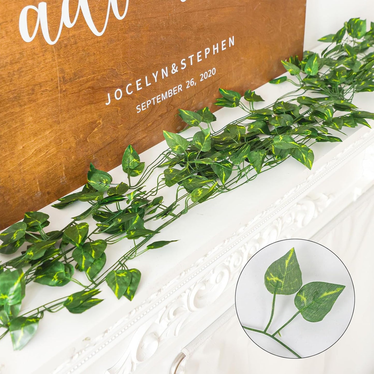 Fake Vines for Room Decor 24 Pack 168ft Artificial Ivy Greenery Garland for Bedroom Wall Decor, Hanging Green Leaves for Party Wedding Christmas Decoration