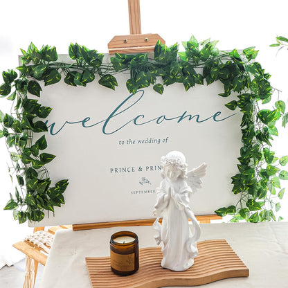 Fake Vines for Room Decor 24 Pack 168ft Artificial Ivy Greenery Garland for Bedroom Wall Decor, Hanging Green Leaves for Party Wedding Christmas Decoration