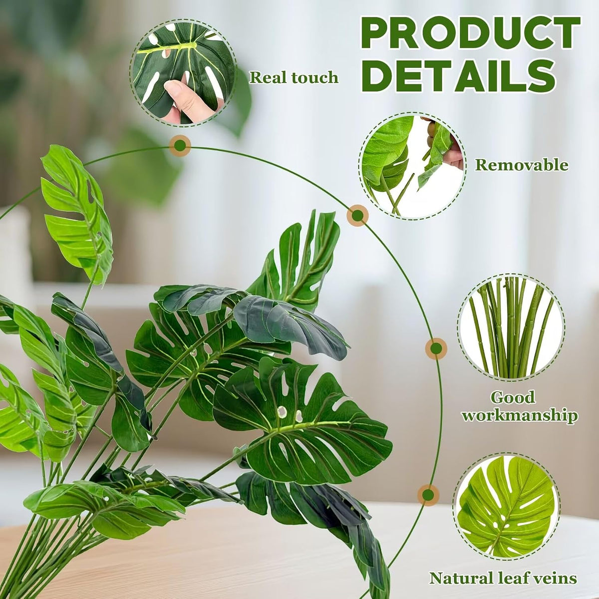 Artificial Faux Alocasia Tree Leave Plants - 2PCS 28'' Tall Fake Alocasia Leaf Plant Indoor Outdoor, Large Faux Floor Plant for Living Room Bathroom Bedroom Plants Decor, Farmhouse Home House Decor