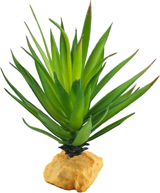 Reptile Plants Succulent, Artificial Desert Plant for Terrarium Decor, Bearded Dragon Tank Accessories fit Gecko Lizard Chameleon Ball Python Snake - Guzmania lingulata