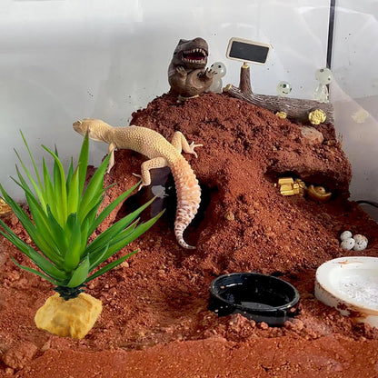 Reptile Plants Succulent, Artificial Desert Plant for Terrarium Decor, Bearded Dragon Tank Accessories fit Gecko Lizard Chameleon Ball Python Snake - Guzmania lingulata