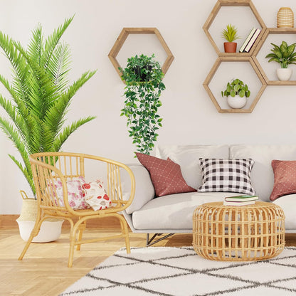 Fake Hanging Plants, Artificial Small Potted Plants for Indoor Outdoor Aesthetic Office Living Room Shelf Decor (1 Pack)