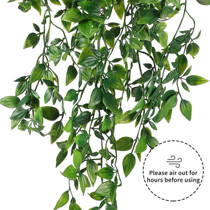 Fake Hanging Plants, Artificial Small Potted Plants for Indoor Outdoor Aesthetic Office Living Room Shelf Decor (1 Pack)