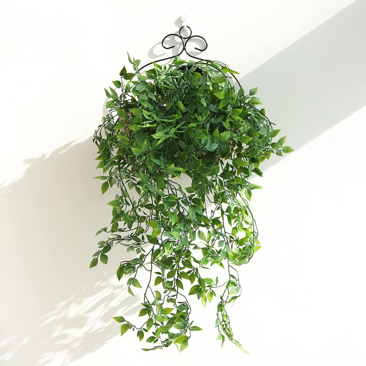 Fake Hanging Plants, Artificial Small Potted Plants for Indoor Outdoor Aesthetic Office Living Room Shelf Decor (1 Pack)
