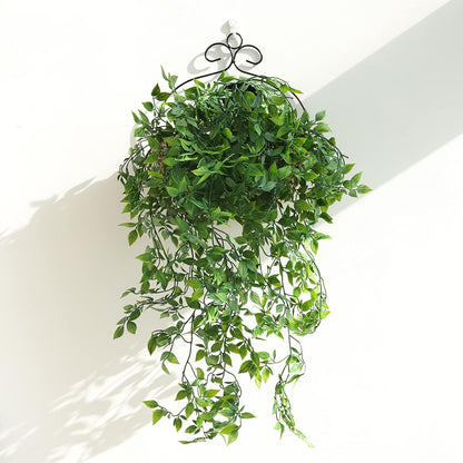 Fake Hanging Plants, Artificial Small Potted Plants for Indoor Outdoor Aesthetic Office Living Room Shelf Decor (1 Pack)