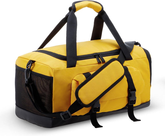 Gym Bag for Women & Men, Sports Travel Duffel Bag with Shoe Compartment and Wet Pocket, Anti-Theft Carry On Weekender Bag for Airplane, Water Resistant Workout Overnight Bag for Travel Gym
