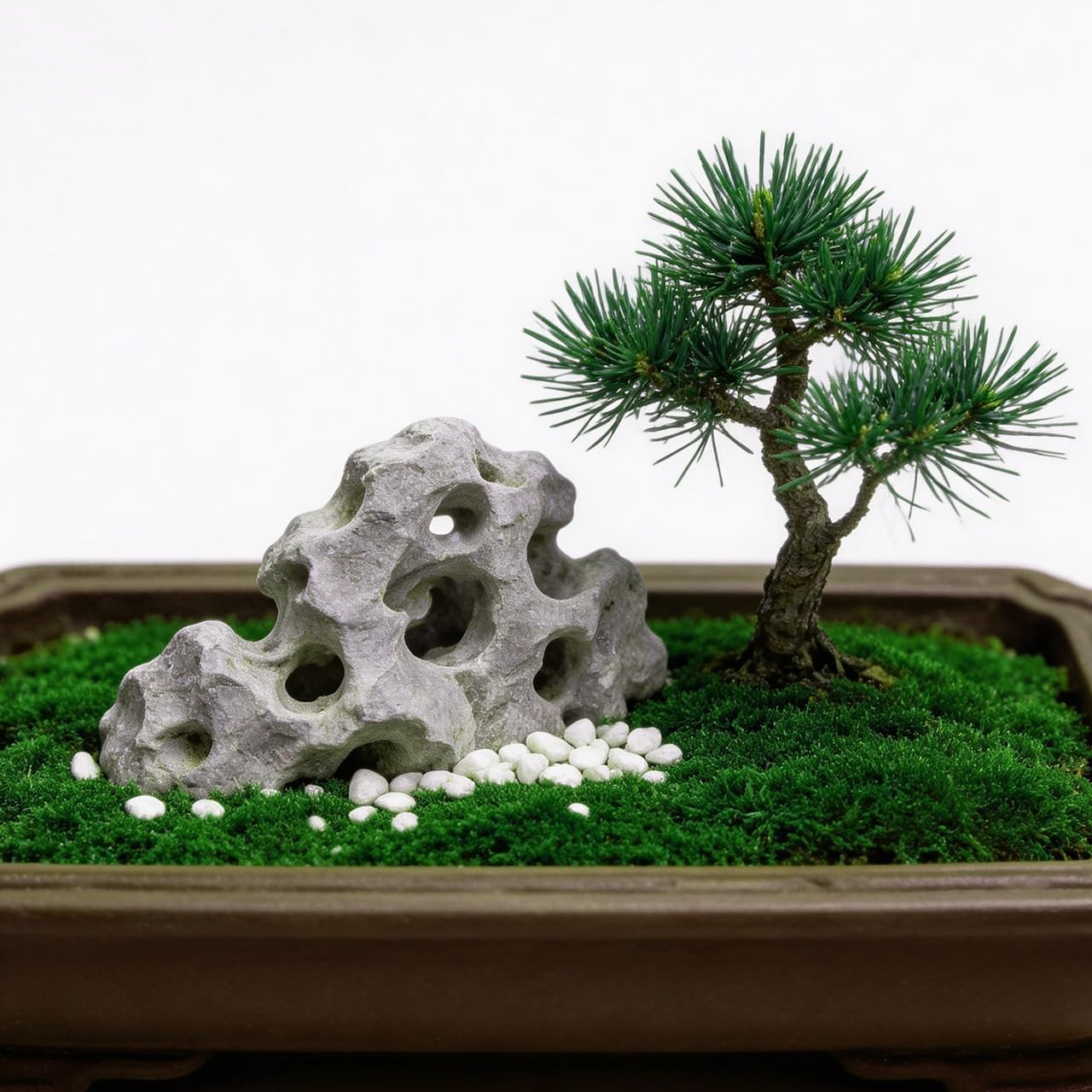 3.5 Oz Fluffy Cloud-Like Artificial Moss, Craft Use Simulated Moss for Indoor Potted Landscaping, Fairy Garden Decor, Terrarium, Miniature & Model Scene Design (Light Green)