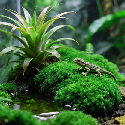 3.5 Oz Fluffy Cloud-Like Artificial Moss, Craft Use Simulated Moss for Indoor Potted Landscaping, Fairy Garden Decor, Terrarium, Miniature & Model Scene Design (Light Green)