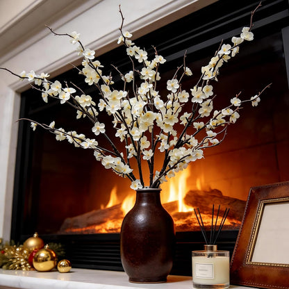 Cherry Blossom Branches 39 Inch 6PC White Cheery Blossom Branches for Decor