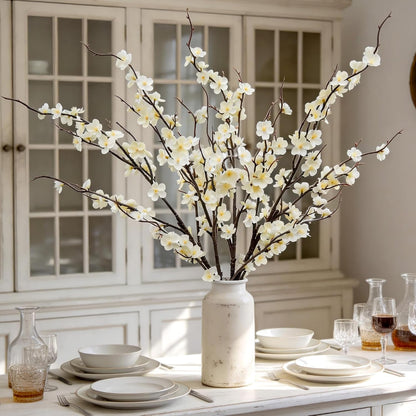 Cherry Blossom Branches 39 Inch 6PC White Cheery Blossom Branches for Decor