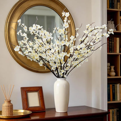 Cherry Blossom Branches 39 Inch 6PC White Cheery Blossom Branches for Decor