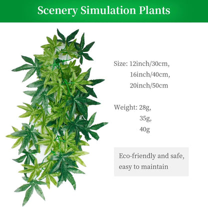 40cm/16in Aquarium Decorations Artificial Plants Fake Plastic Water Grass for Fish Tank Aquarium Decor Hanging Plants
