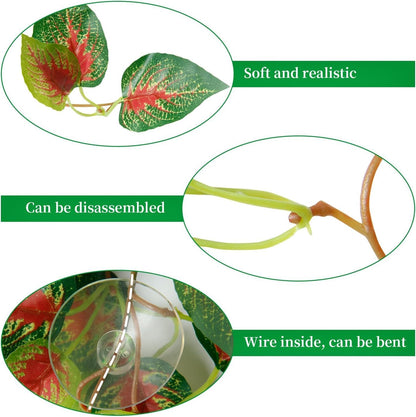40cm/16in Aquarium Decorations Artificial Plants Fake Plastic Water Grass for Fish Tank Aquarium Decor Hanging Plants