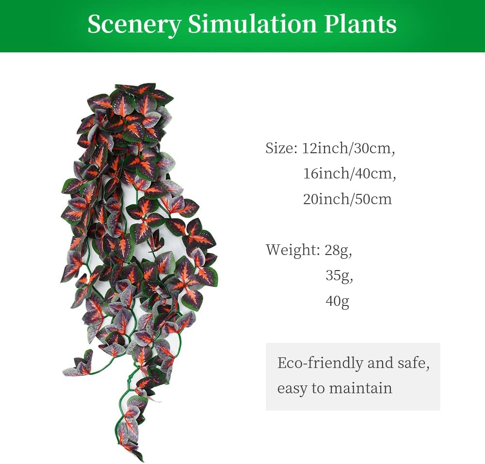 40cm/16in Aquarium Decorations Artificial Plants Fake Plastic Water Grass for Fish Tank Aquarium Decor Hanging Plants