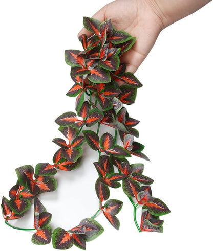 40cm/16in Aquarium Decorations Artificial Plants Fake Plastic Water Grass for Fish Tank Aquarium Decor Hanging Plants