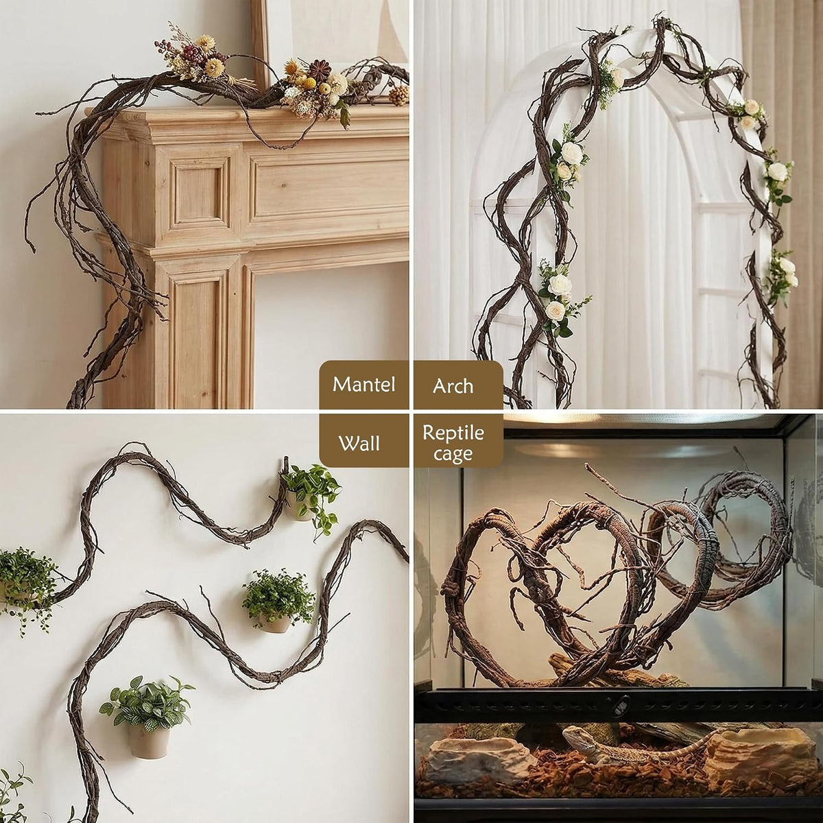 118" Bendable Artificial Grapevines Garland Tree Branches(L)