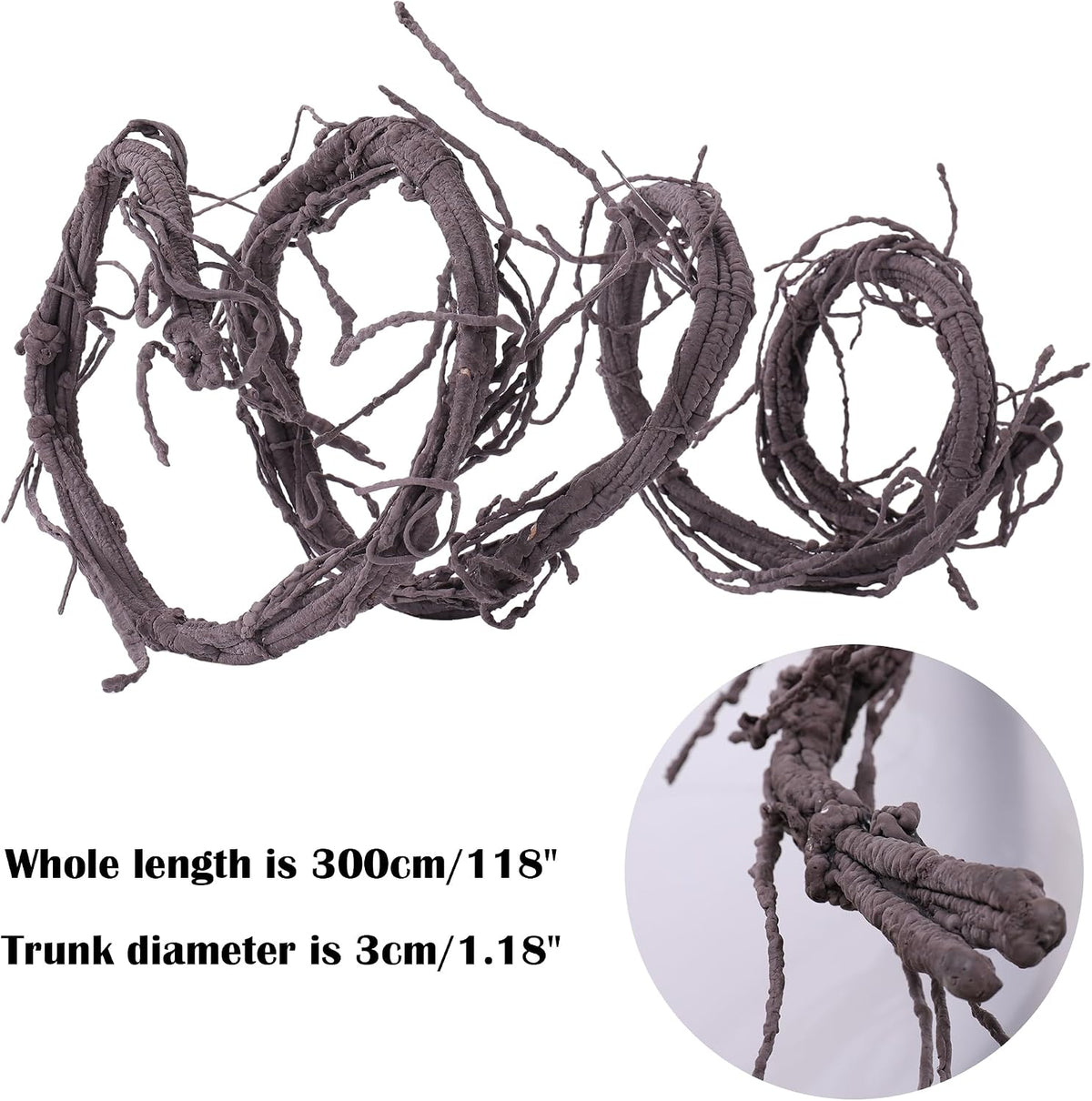 118" Bendable Artificial Grapevines Garland Tree Branches(L)