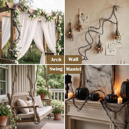118" Bendable Artificial Grapevines Garland Tree Branches(L)