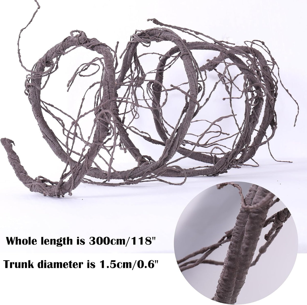 118" Bendable Artificial Grapevines Garland Tree Branches(L)