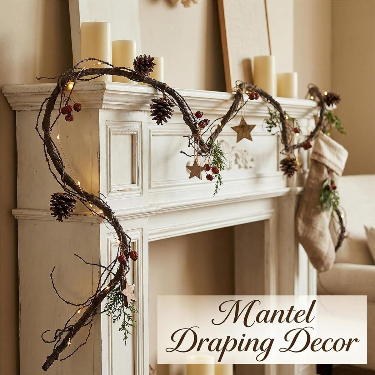 118" Bendable Artificial Grapevines Garland Tree Branches(L)