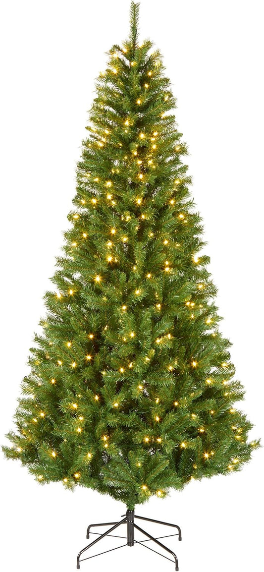 7.5ft Pre-Lit Winchester Pine Slim Christmas Tree