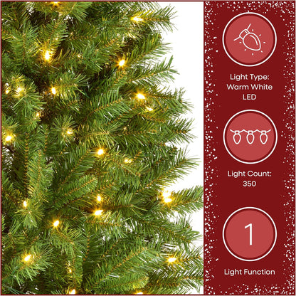 7.5ft Pre-Lit Winchester Pine Slim Christmas Tree