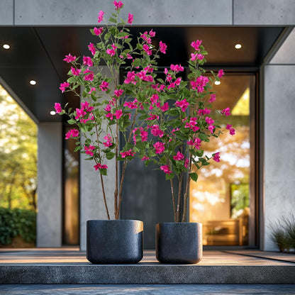 Artificial Bougainvillea Tree, 5 FT Faux Artificial Tree, Realistic Silk Flower Tree for Indoor Home Decor, Living Room, Entryway, Office & Farmhouse Decoration, Pink