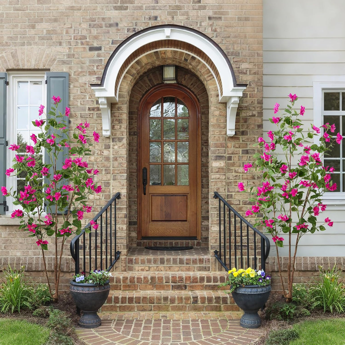 Artificial Bougainvillea Tree, 5 FT Faux Artificial Tree, Realistic Silk Flower Tree for Indoor Home Decor, Living Room, Entryway, Office & Farmhouse Decoration, Pink