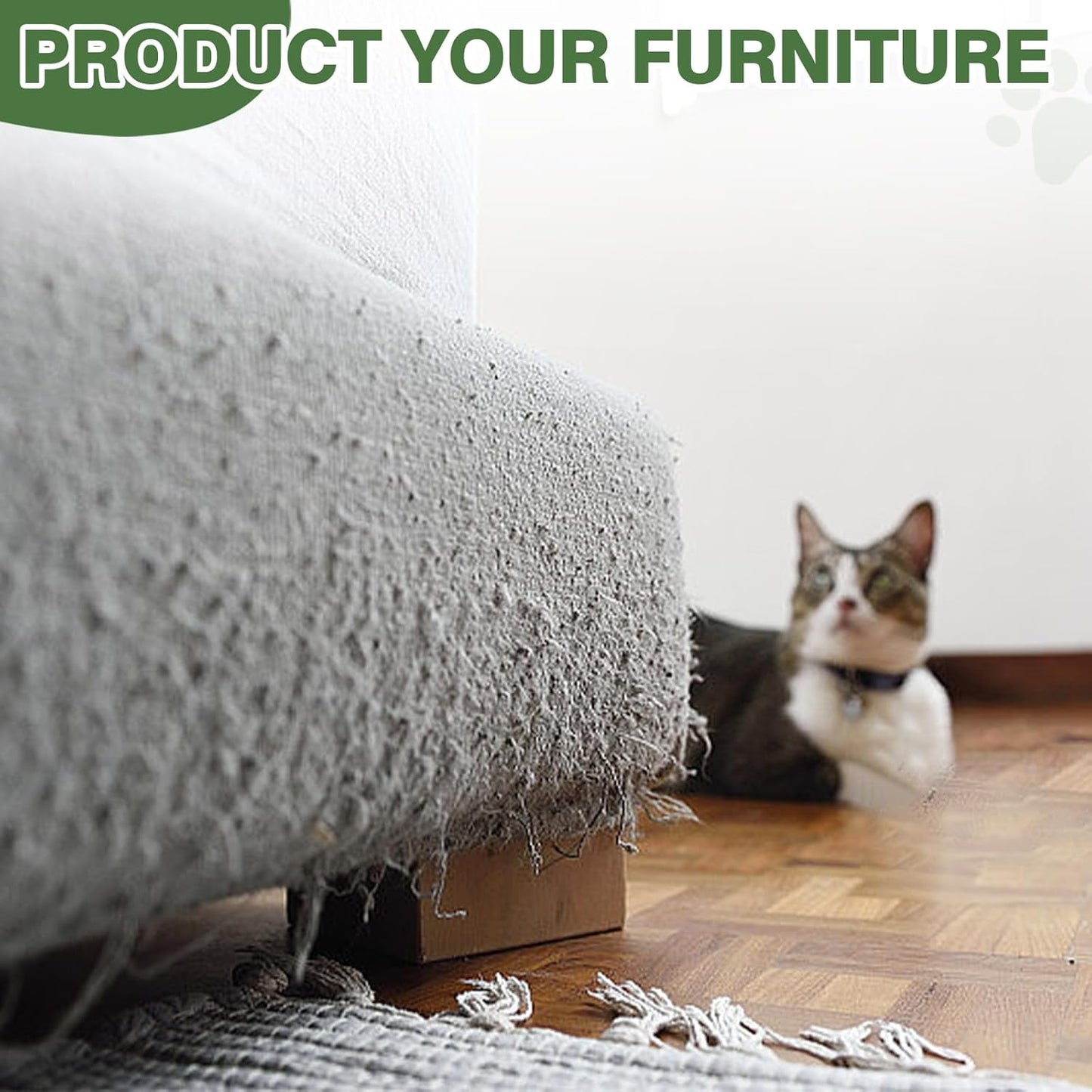 40'' Tall Cat Scratching Post Cat Tree, Curved Design Cat Scratcher Post with 3 Interactive Balls, Natural Sisal Rope Cat Scratching Posts for Indoor Cats Adults Kittens, Multi-Combinable (Style A)