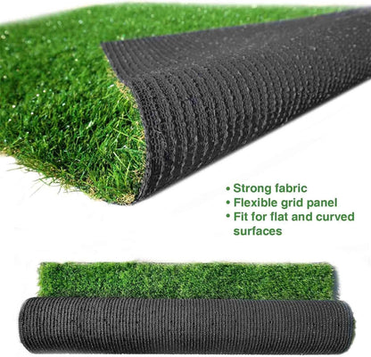 Realistic Deluxe Artificial Grass Synthetic Thick Lawn Turf Carpet (7 FT x 15 FT (105 Square FT))