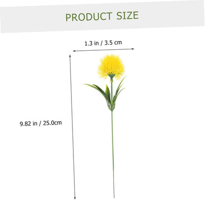 12 Pcs Realistic Artificial Dandelion Branches Faux Dandelion Flowers for Home Decor Wedding Party Office Dorm Photo Prop 9.84 Inch Simulated Ornament