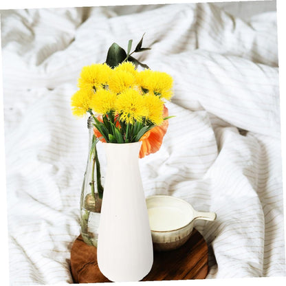 12 Pcs Realistic Artificial Dandelion Branches Faux Dandelion Flowers for Home Decor Wedding Party Office Dorm Photo Prop 9.84 Inch Simulated Ornament