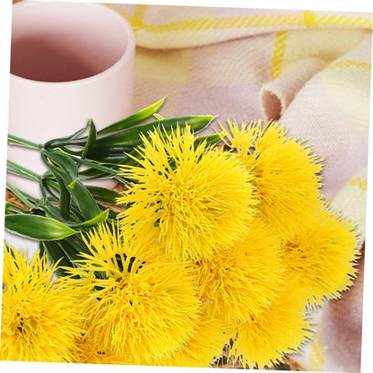 12 Pcs Realistic Artificial Dandelion Branches Faux Dandelion Flowers for Home Decor Wedding Party Office Dorm Photo Prop 9.84 Inch Simulated Ornament