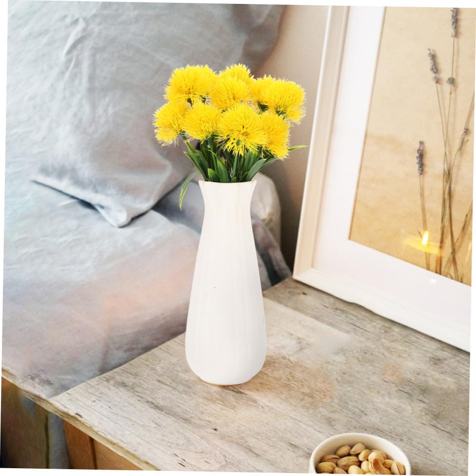 12 Pcs Realistic Artificial Dandelion Branches Faux Dandelion Flowers for Home Decor Wedding Party Office Dorm Photo Prop 9.84 Inch Simulated Ornament