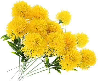 12 Pcs Realistic Artificial Dandelion Branches Faux Dandelion Flowers for Home Decor Wedding Party Office Dorm Photo Prop 9.84 Inch Simulated Ornament
