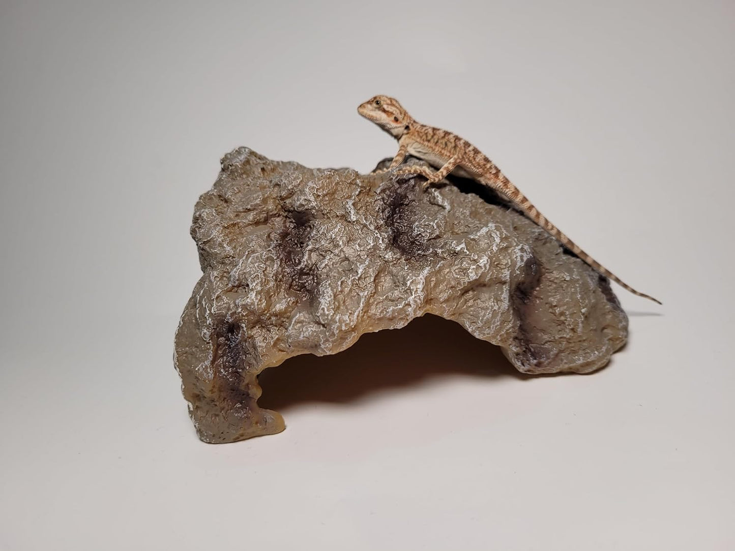 Reptile Hideout Cave Resin Simulation Rock Decor for Turtles, Lizards, Bearded Dragons, Snakes, and Geckos - Small Habitat Décor
