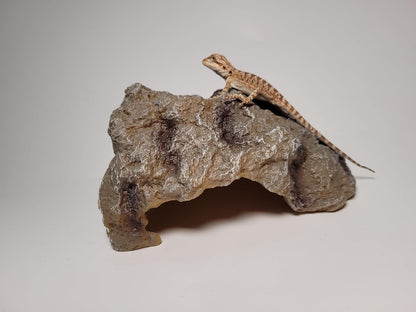 Reptile Hideout Cave Resin Simulation Rock Decor for Turtles, Lizards, Bearded Dragons, Snakes, and Geckos - Small Habitat Décor