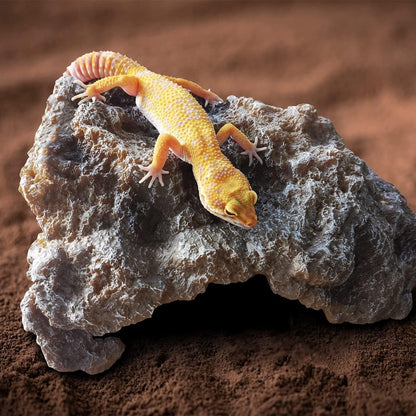 Reptile Hideout Cave Resin Simulation Rock Decor for Turtles, Lizards, Bearded Dragons, Snakes, and Geckos - Small Habitat Décor
