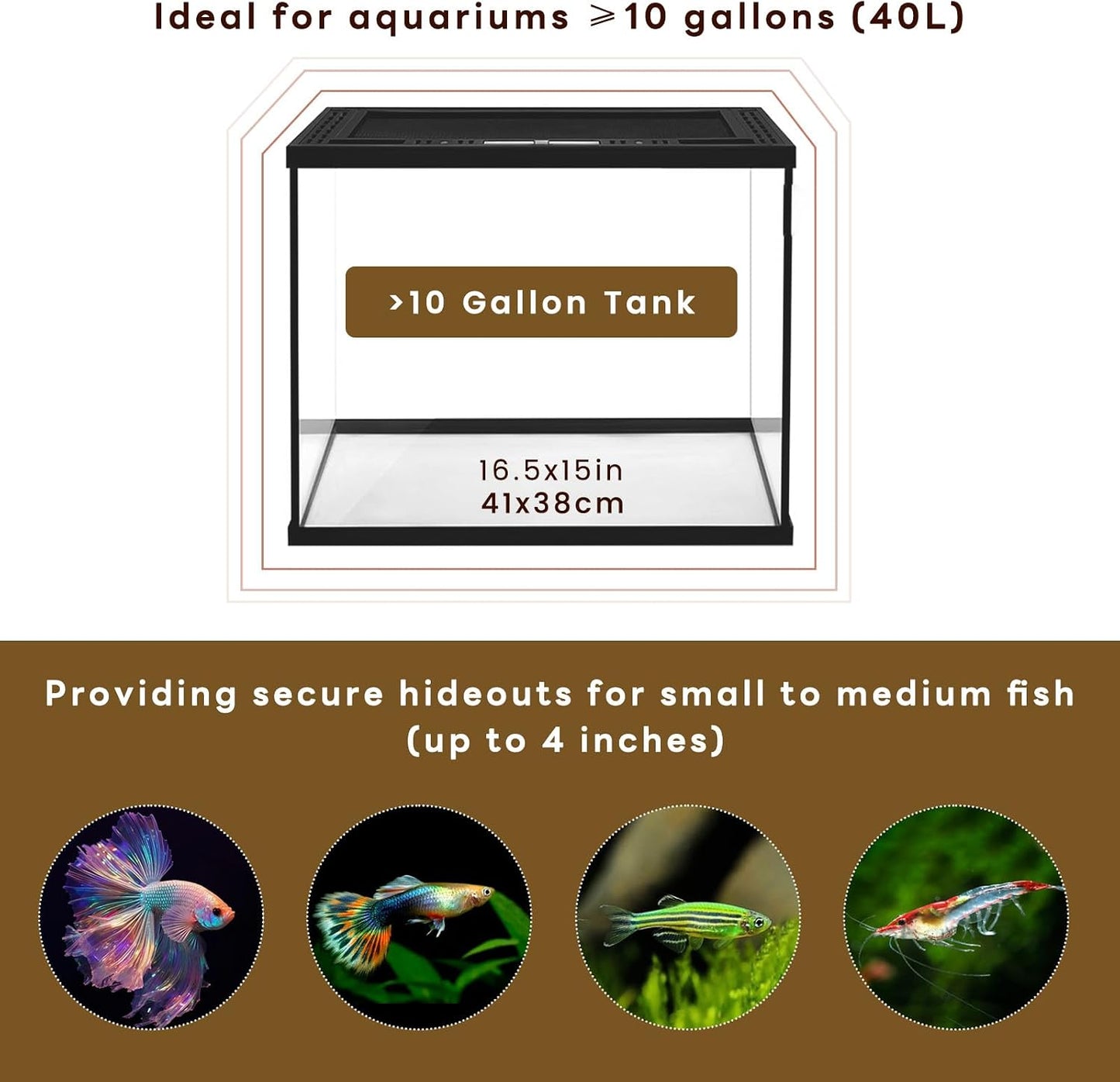 8pcs Aquarium Decor, 4.5" Realistic Moss Skull Hideout & Mossy Rock Reptile Cave with 6pcs Algae Balls,Resin Fish Tank Decorations Shrimp Cave Aquarium Betta Fish Hiedout Reptile Habitat