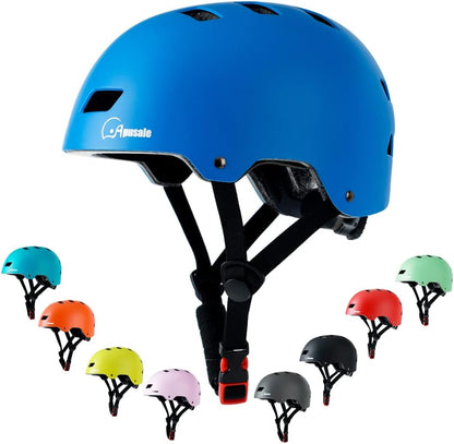 Bike Skateboard Helmet, 3 Sizes for Adult Youth Kids Women Men Boys Girls | Multi-Sport Certified Helmet for Scooter Bicycle Skate, Adjustable Lightweight Ventilated Helmet