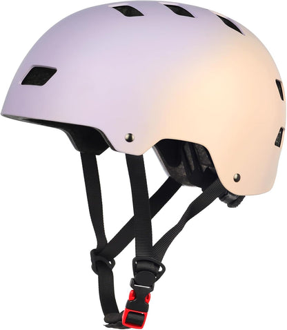 Bike Skateboard Helmet, 3 Sizes for Adult Youth Kids Women Men Boys Girls | Multi-Sport Certified Helmet for Scooter Bicycle Skate, Adjustable Lightweight Ventilated Helmet