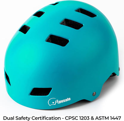 Bike Skateboard Helmet, 3 Sizes for Adult Youth Kids Women Men Boys Girls | Multi-Sport Certified Helmet for Scooter Bicycle Skate, Adjustable Lightweight Ventilated Helmet