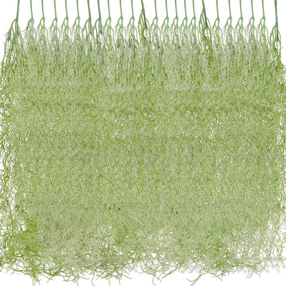 24 Pack Fake Spanish Moss Artificial Hanging Decoration Bulk Faux Greenery Moss Garland for Potted Wall Living Room Indoor Outdoor Decor(43 Inch, 33 Inch,Green)